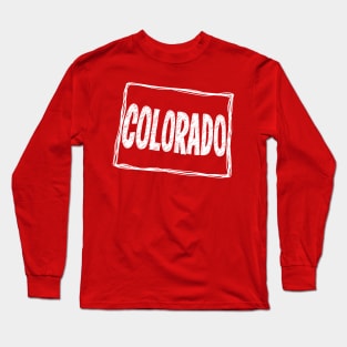 Colorado (White Graphic) Long Sleeve T-Shirt